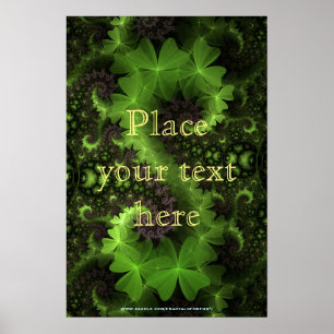 Póster Campo de tréboles de San Patricio