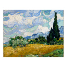 Campo de trigo con cipreses de Vincent Van Gogh