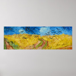 Póster Campo de trigo con cuervos