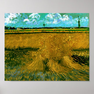 Póster Campo de trigo con Sheaves Van Gogh Bella Artes