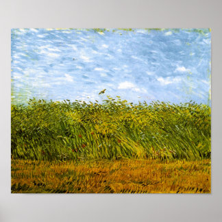 Póster Campo de trigo con un Bella Artes de Van Gogh gran