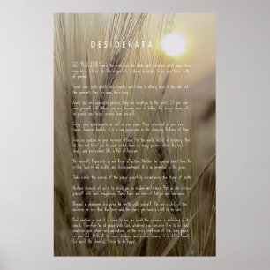 Póster Campo de trigo DESIDERATA