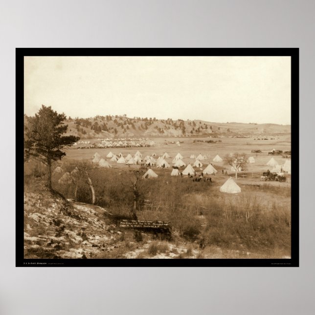 Póster Campo del General Brook cerca de Pine Ridge SD 189 (Frente)