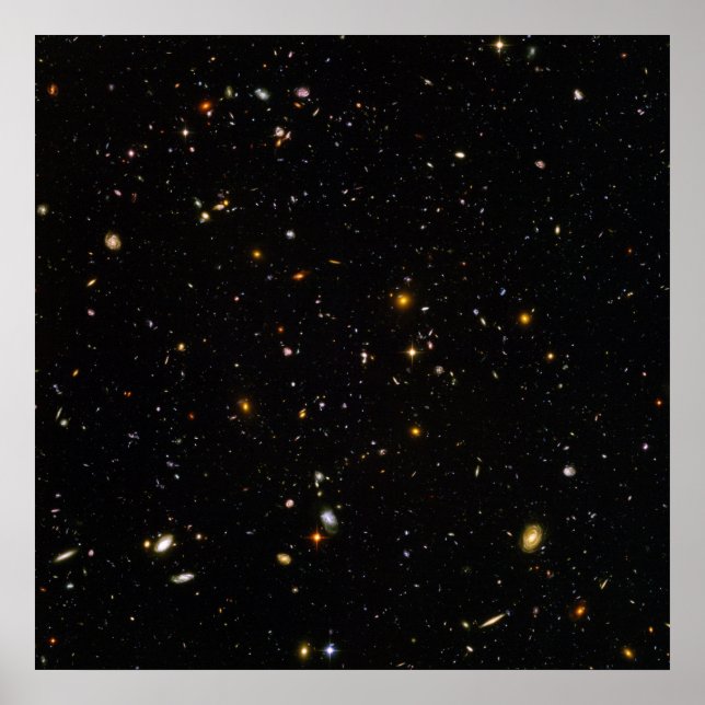Póster Campo espacial Hubble Ultra Profundo (Frente)