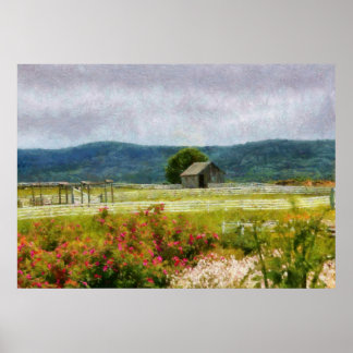 Póster Campo - Fuera en el campo