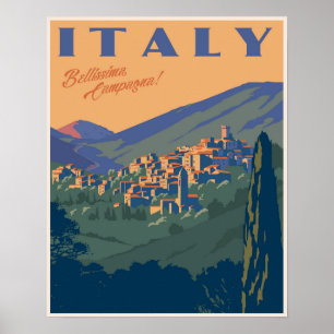 Póster Campo italiano hermoso