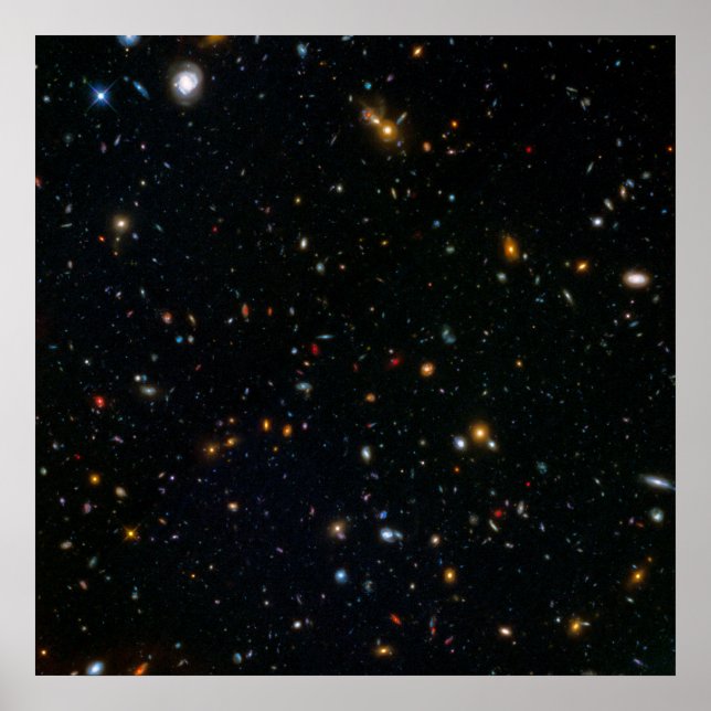 Póster Campo paralelo de Galaxy Cluster Abell 370. (Frente)