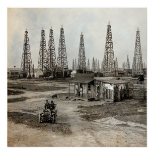 Póster Campo petrolero Spindletop - Texas 1902