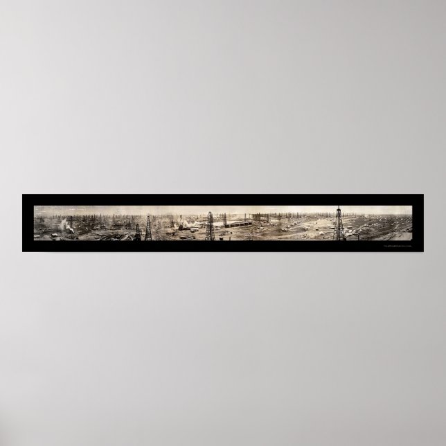 Póster Campo petrolero Wonder Texas Photo 1919 (Frente)