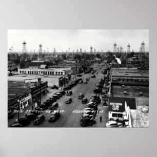 Póster CAMPO PETROLÍFERO C. 1938 de KILGORE TEJAS