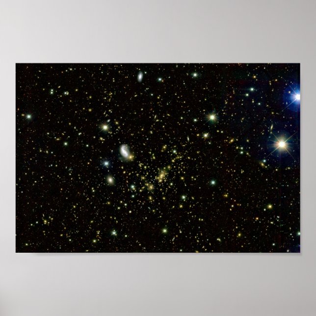 Póster Campo profundo del telescopio espacial Hubble (Frente)