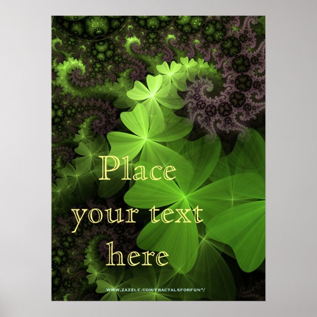 Póster Campo St Patrick Shamrock (Frente)