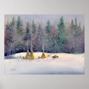 Póster CAMPO TEMPRANO del TIPI del INVIERNO de SHARON