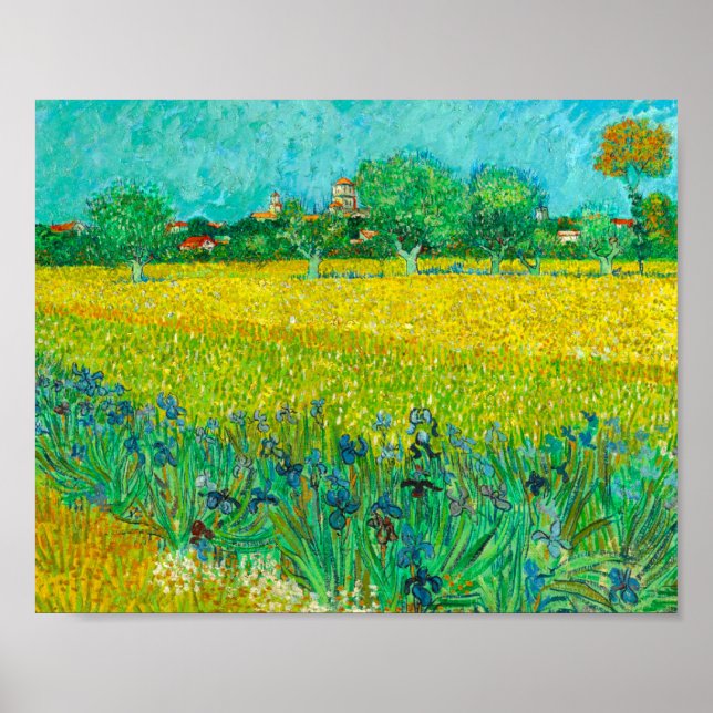 Póster Campo Van Gogh con irlandeses cerca de Arles (Frente)