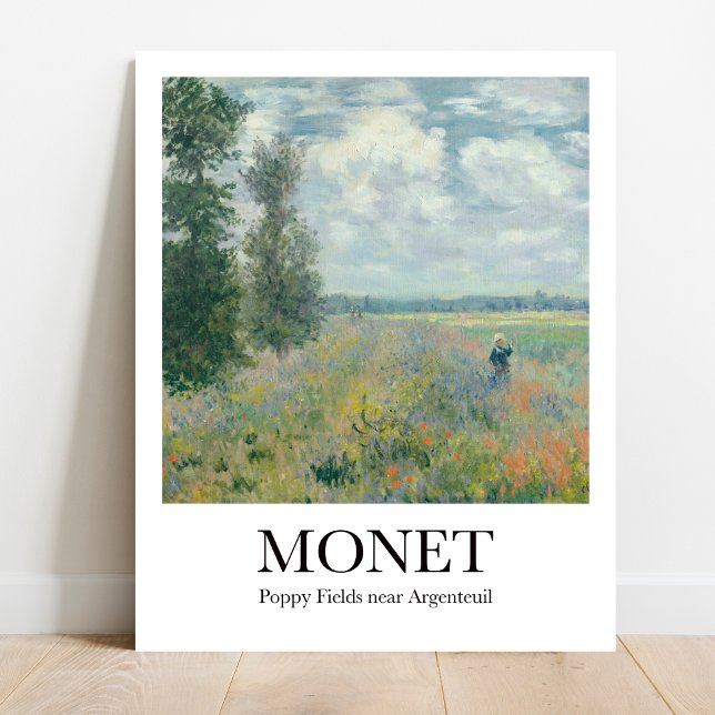 Póster Campos de adormidera cerca de Argentina por Claude (Immerse yourself in Monet's Impressionism: Poppy Fields poster!)