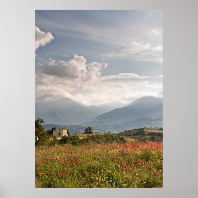 Póster Campos de adormidera en Poster italiano (Frente)