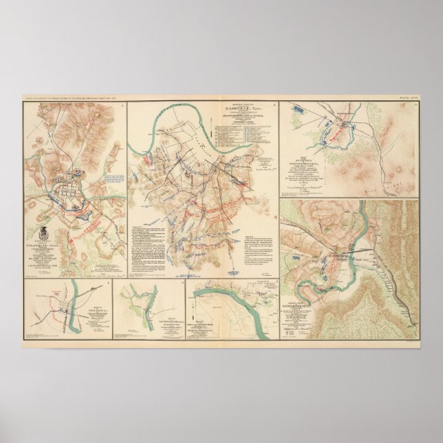 Póster Campos de batalla de Nashville, Tenn (Frente)