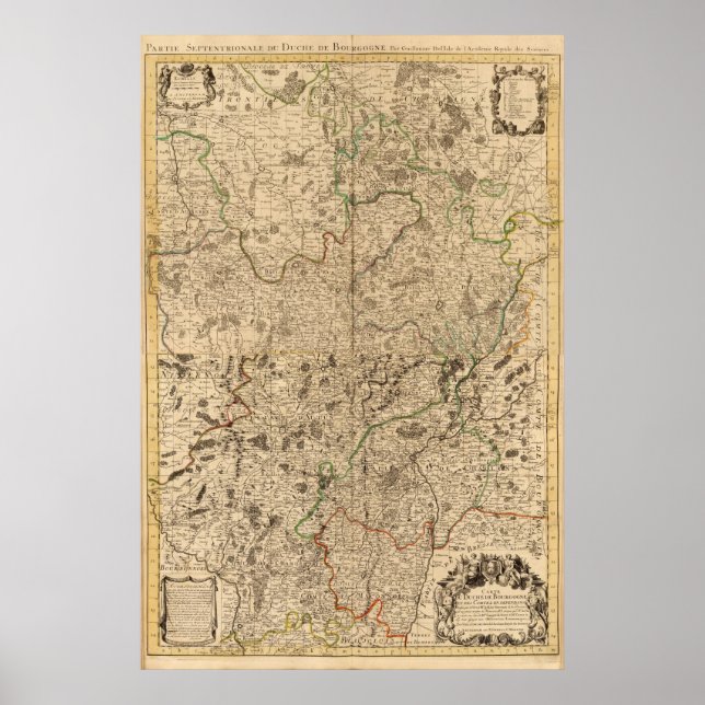 Póster Campos de batalla y carreteras romanas (Frente)