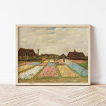 Póster Campos de bombilla | Vincent Van Gogh<br><div class="desc">Bulb Fields (1883) o Flores Camas en Holanda, por el artista holandés post-impresionista Vincent Van Gogh. El arte original es un aceite sobre lienzo. Se trata de una de las primeras pinturas de Van Gogh que representan una vista panorámica de los tulipanes en flor. Utilice las herramientas de diseño para...</div>