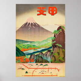 Póster Campos de color, prefectura de Yamanashi