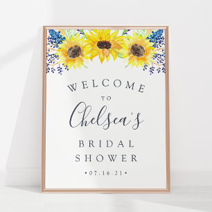 Póster Campos de flores   Bienvenida de la ducha de novia