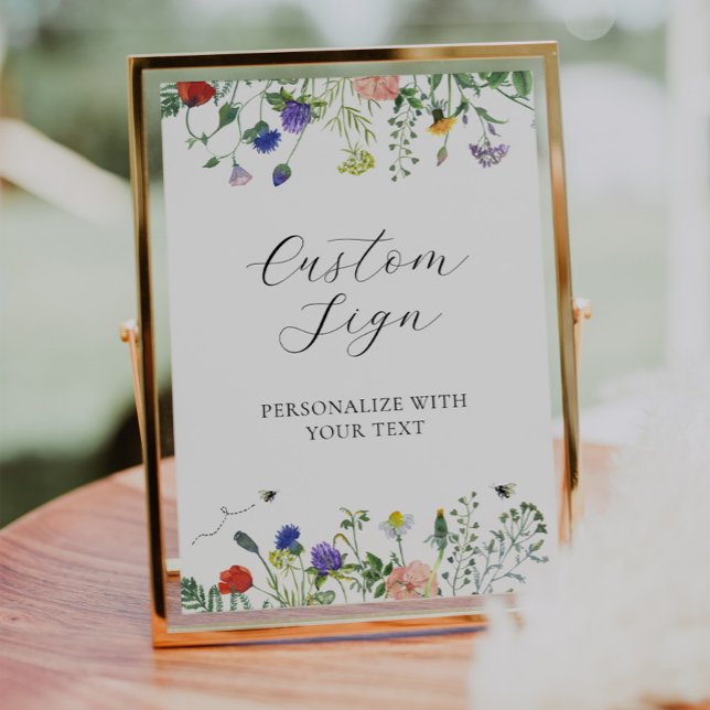 Póster Campos de flores silvestres y abejas Personalizado (Subido por el creador)