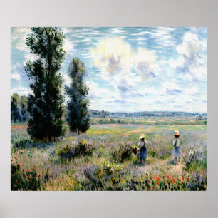 Póster Campos de la amapola cerca de Argenteuil