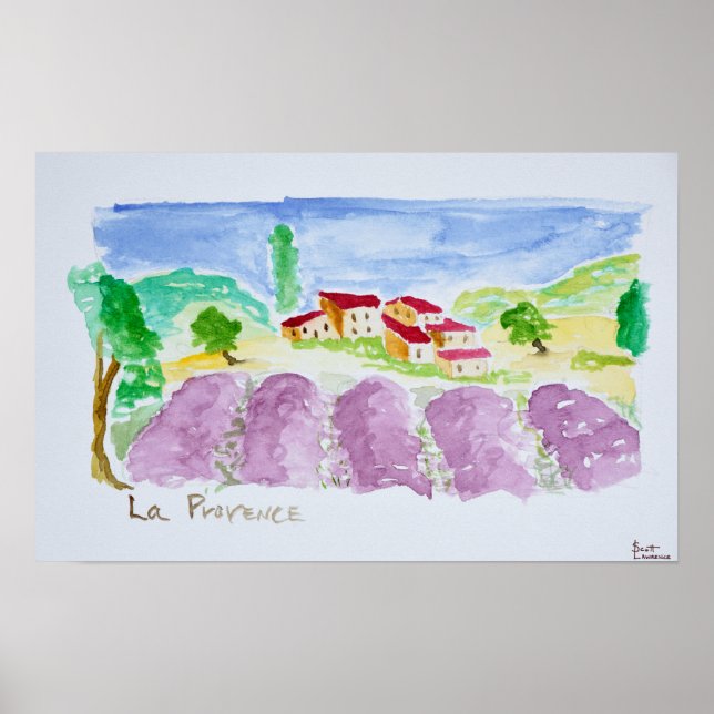 Póster Campos de lavanda Abbaye de Senanque | Provenza (Frente)