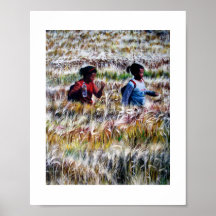 Campos de Poster de pintura de oro