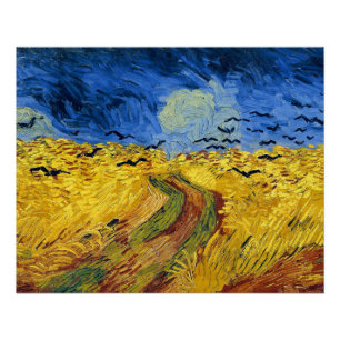 Póster Campos de trigo de Van Gogh pintura impresionista