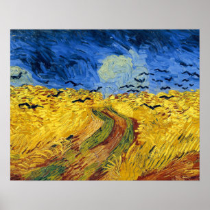 Póster Campos de trigo de Van Gogh pintura impresionista