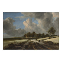 Campos de trigo por Jacob van Ruisdael Art Print