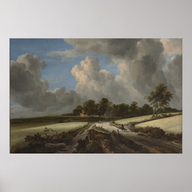 Póster Campos de trigo por Jacob van Ruisdael Art Print (Frente)