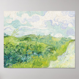 Póster Campos de trigo verde, Auvers (1890) de Vincent Va