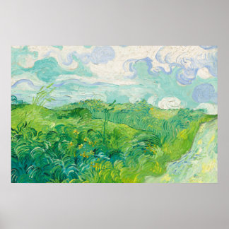 Póster Campos de Trigo Verde Auvers (F807) Van Gogh Bella
