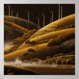 Póster Campos de viento y luz