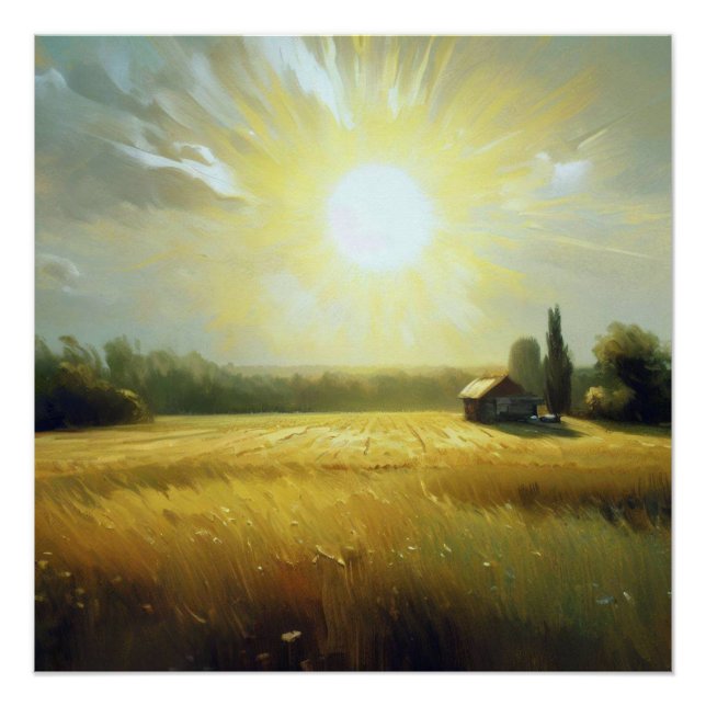 Póster Campos dorados de serenidad (Anverso)