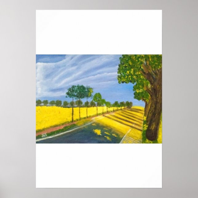 Póster Campos Dorados y Sendero (Frente)