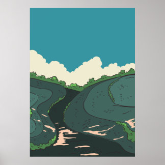 Póster Campos japoneses
