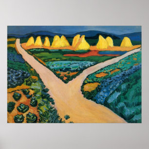 Póster Campos vegetales por August Macke, Bella Artes de 