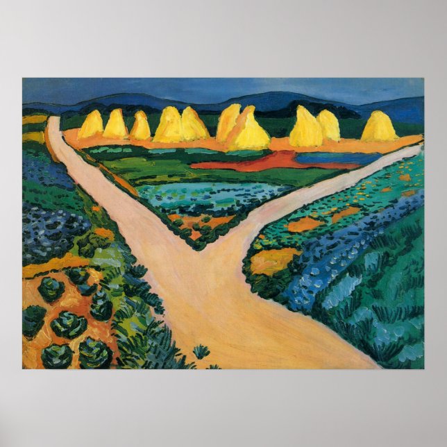 Póster Campos vegetales por August Macke, Bella Artes de  (Frente)