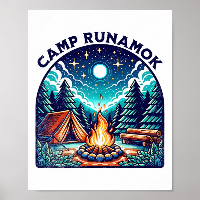 Póster Camps Runamok Musical Playing Tee For Youth Kids M (Frente)