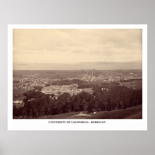 Póster Campus Cal Berkeley Foto 1888 (Frente)