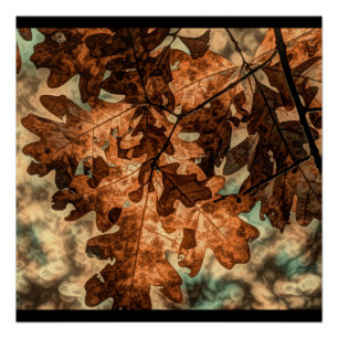 Póster camuflaje Autumaves Naranja Fall Foliage
