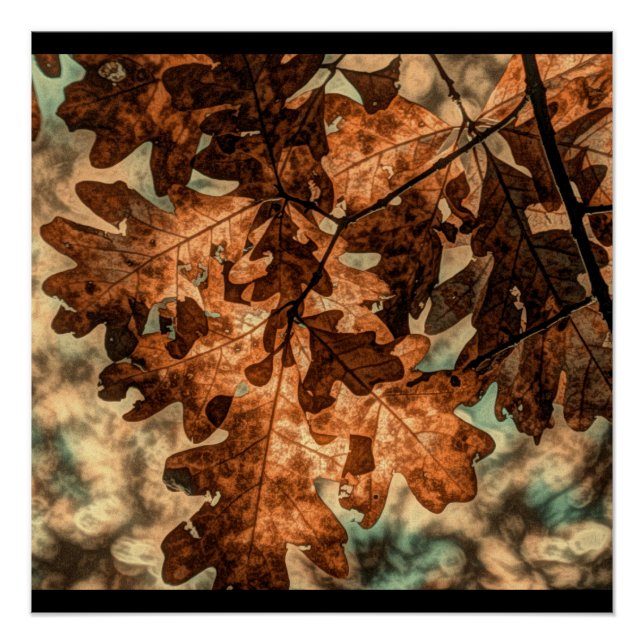 Póster camuflaje Autumaves Naranja Fall Foliage (Anverso)