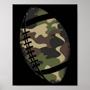 Póster Camuflaje de fútbol Gift College Entrenador Camo
