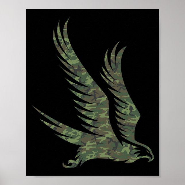 Póster Camuflaje de halcón militar Goshawk Ave de rapiña  (Frente)