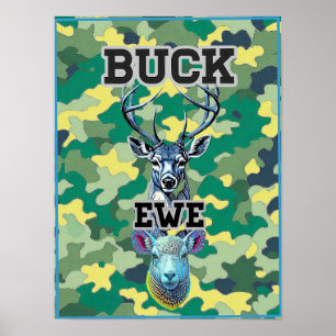 PÓSTER CAMUFLAJE DE OVEJA MACHO