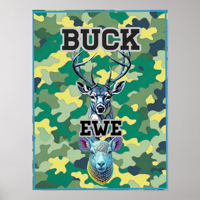 PÓSTER CAMUFLAJE DE OVEJA MACHO (Frente)