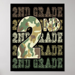 Póster Camuflaje de segundo grado escuadrón primer día de